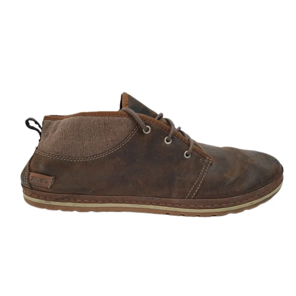 Teva Chukka Boots Cedar Canyon Men's Size 14 Brown Suede Lace Up 1003524 Leather
